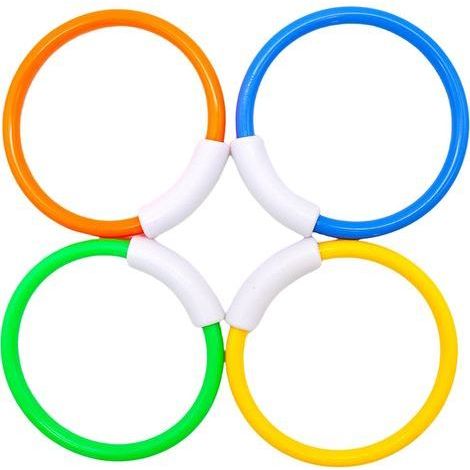 4 Pièces Anneaux De Plongée,Jouets De Piscine,Eau,Extérieur,Enfant 7-12 Ans (1/5)