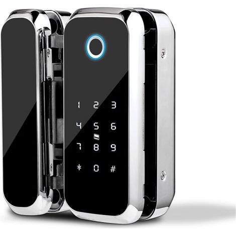 Verrouillage intelligent Wifi ttlock Appliquer Lock d'empreintes digitales intelligentes à distance avec télécommande avec IC Mot de passe de la carte for la porte en verre sans cadre poussée ou porte (1/5)