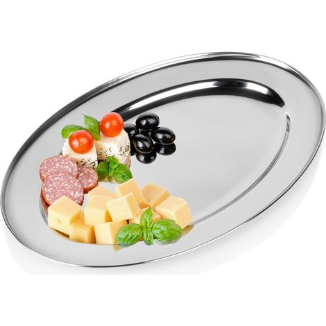 Bandeja ovalada de acero de 40x27 cm. (1/5)