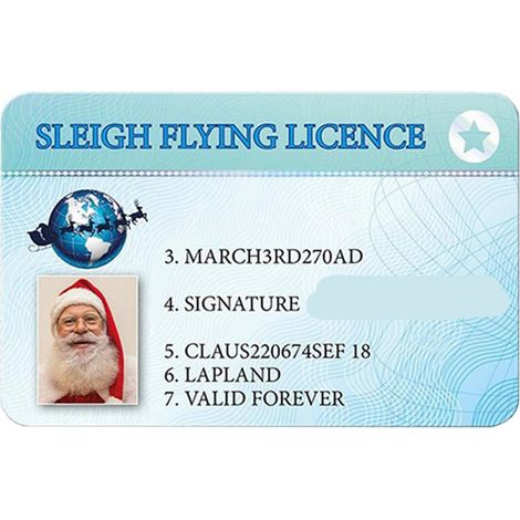 Weihnachtsmann-Führerscheinkarte – 10er-Packung Souvenirkarten zum Thema Schlittenfahren, Weihnachtsgeschenk (1/3)