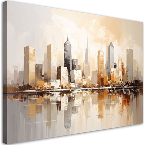Impresión de Imagen, Ciudad moderna en colores beige, 30x20 (1/5)