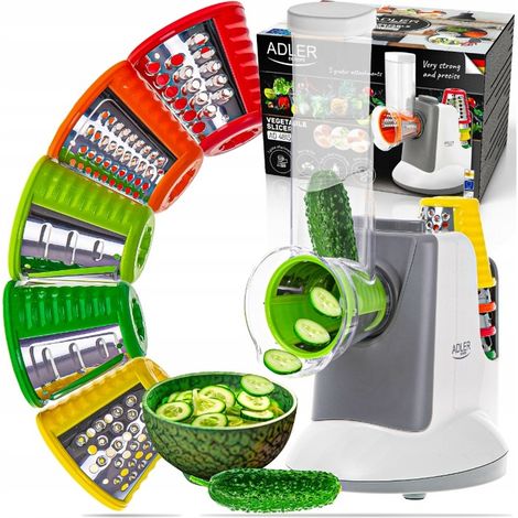 Affettatrice elettrica per verdure, grattugia a 5 lame, grattugia per patate da 150 W