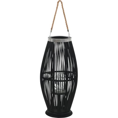 Portavelas colgante bambú negro 60 cm vidaXL (1/2)