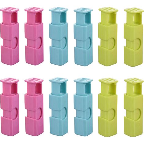 Pinzas para bolsas de pan - Aptas para pan, arroz, frutos secos, legumbres, frutas deshidratadas, bolsas para congelar, etc. (Paquete de 12)