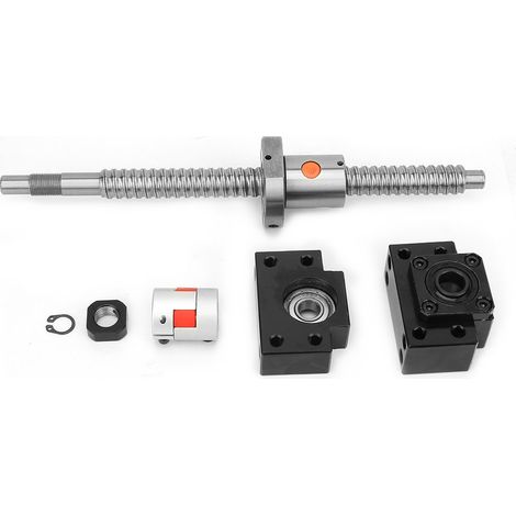 Vis à billes SFU1605 250mm en acier inoxydable avec écrou, paliers BK/BF12 et accouplement flexible 6.35x10mm (1/5)