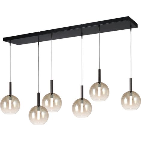 Lampe pendante 6L Ø17cm Lido Ball avec du verre doré qui s’estompe. - 2861-05-02-130-25-61 (1/2)