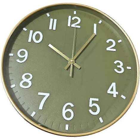 Horloge murale silencieuse de 30 cm (12 pouces) à piles - Idéale pour la décoration de la cuisine, du bureau, de la salle de bain et de la chambre. (1/5)