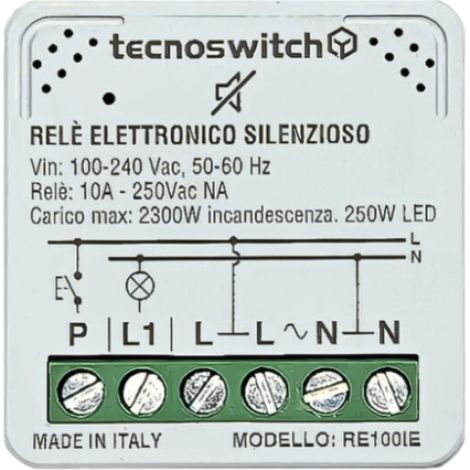 Tecno switch relé electrónico silencioso 250w 100-240v - re100ie