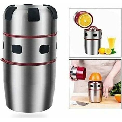 Exprimidor manual de cítricos de acero inoxidable, prensa de frutas Guazhuni y exprimidor de limones, centrífuga manual para uso doméstico (1/5)