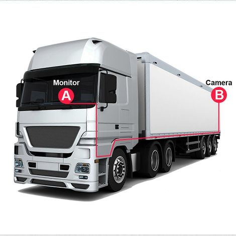3X Aviation Head Auto-Rückfahrkamera-Upgrade 700TVL CCD 18 IR-LEDs Rückfahrkamera 12/24V für LKW, Wohnwagen, Bus (1/5)