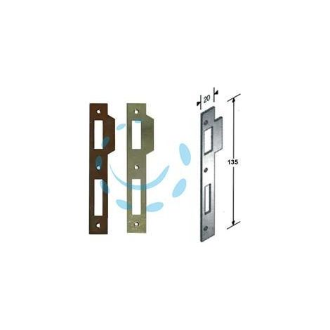 CONTROPIASTRA PER SERRATURA A BUSSOLA PATENT RIDOTTA BORDO QUADRO - acciaio ottonato