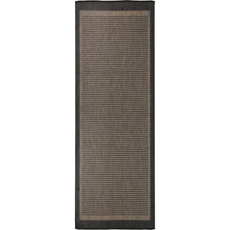 vidaXL Tappeto da Esterni a Tessitura Piatta 80x250 cm Marrone