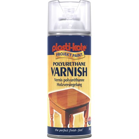 PlastiKote 440.0000591.076 Clear Gloss Varnish Spray, 400ml - Professional Polyurethane Finish (1/2)