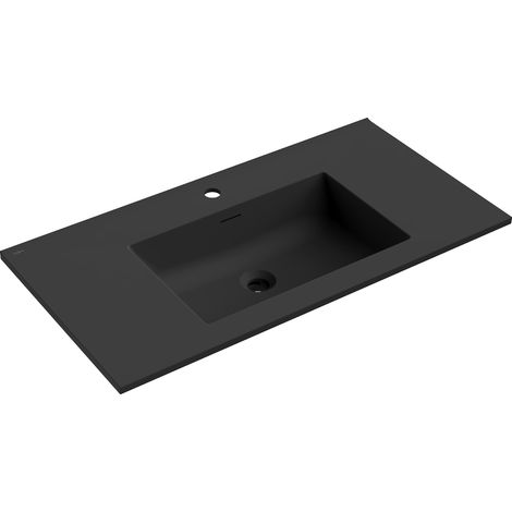 Mexen Otis lavabo empotrado en encimera 91 x 46,5 cm, negro mate - 25189071 (1/3)