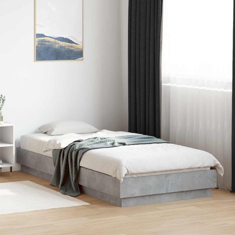 Estructura de cama de suelo Gris Hormigón 80 x 200 cm
