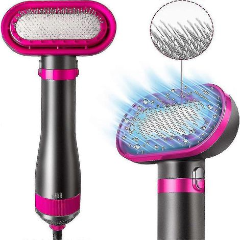 Sèche-cheveux silencieux pour petits chiens et chats 2 en 1, portable, avec peigne et brosse intégrés, 300 W (1/5)