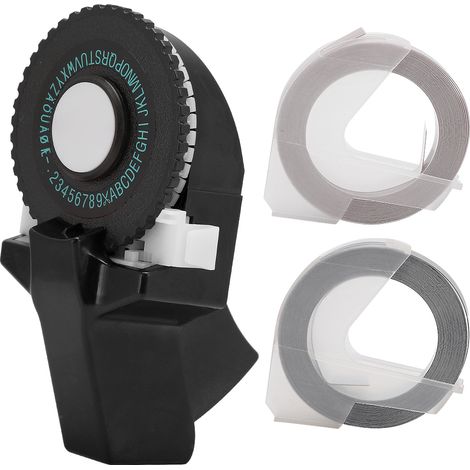 Mini imprimante manuelle C101, machine à écrire à gaufrer les étiquettes, ruban adhésif pour décorer les carnets et le papier noir (1/5)