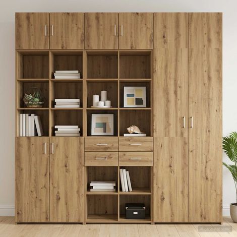vidaXL Storage Cabinet with Shelves Artisan Oak 70 x 42.5 x 225 cm (1/5)