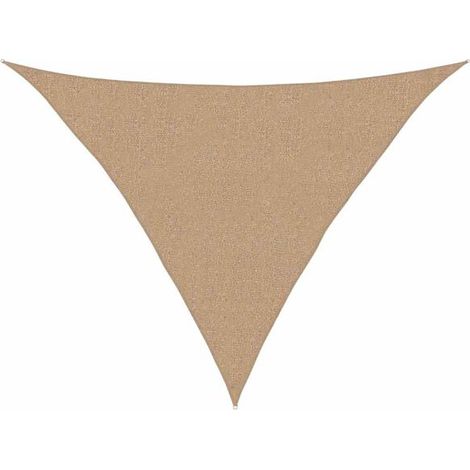 Voile d'ombrage 160 g/m² taupe 2,5 x 2,5 x 3,5 m PEHD - Voile ombrage protection UV terrasse balcon jardin (1/5)