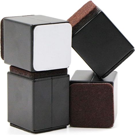 Rehausseurs de meubles en acier carbone 5,2 cm de large, 4 cm de long, autocollants, rehausseurs de meubles, pieds de lit, pieds de meubles, pieds de table, pieds d'éléphant pour lit, pieds de table (1/5)