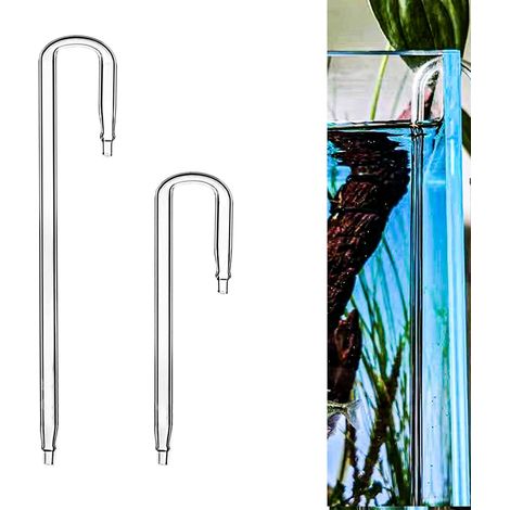 2X Tube en Forme de U pour Pompe à Air d'aquarium Tube de Connexion pour Diffuseur de CO2 d'aquarium pour Aquarium de Poissons (Verre) (1/5)
