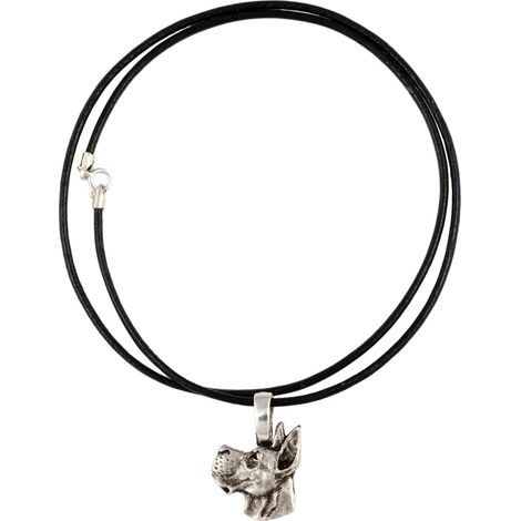 Grande Alano I - collana con ciondolo placcato in argento per gli amanti dei cani, gioiello raffinato di Art-Dog (1/5)