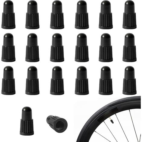 Fahrradventilkappen, 20 x wiederverwendbare, langlebige Staubkappen aus französischem Kunststoff für Mountainbikes, Rennräder, Tourenräder und Falträder usw. (1/5)