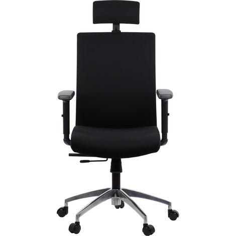Silla giratoria Riverton F/H/AL con asiento extensible - varios colores - negro-negro (1/4)