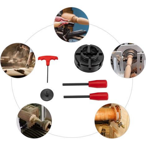 Holz-Drehbank-Futter 4-Backen-Futterset Vielseitig einsetzbar (1/5)