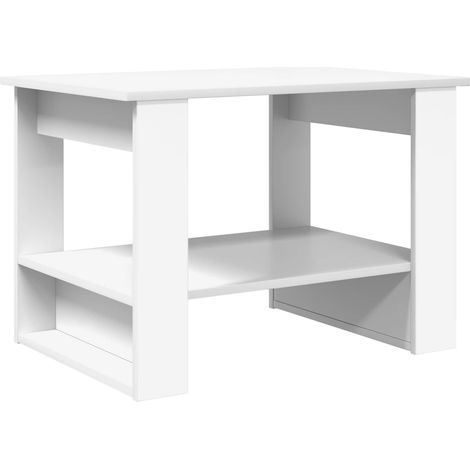 Table basse Blanc 72 x 50 x 50 cm Bois d'ingénierie