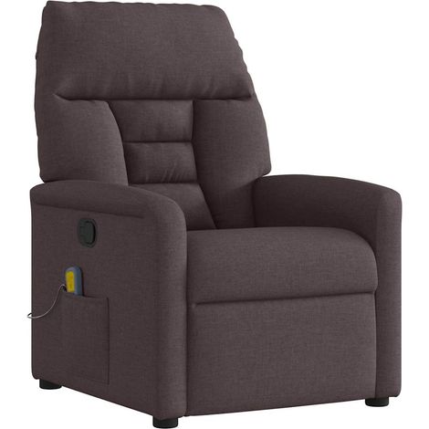 Massagesessel Dunkelbraun Stoff vidaXL (1/5)