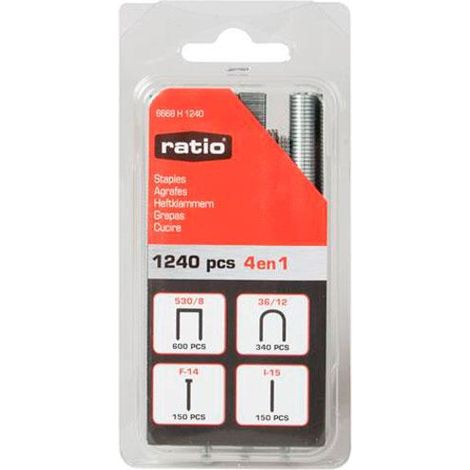 Grapas surtidas 4 en 1 Ratio - talla