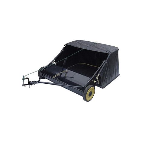 Balai-ramasseur à tracter – Accessoire pour tondeuse – Longueur 380cm – Pour terrains accidentés et espaces confinés