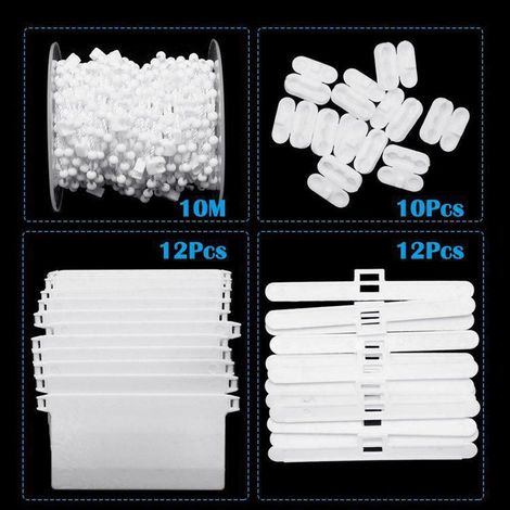 Beaded blind accessories, vertical Venetian blind accessories, bottom beads 10 meters, bottom board 12 beads, buckle 10, double hanging 12 pieces (1/5)