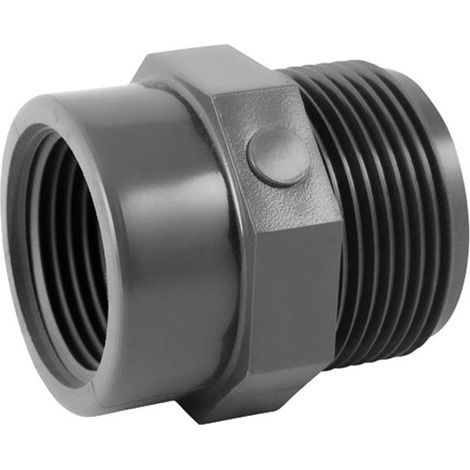 Raccord de vidange en PVC – Réducteur fileté mâle 1/2" à 3/8" – Pression maximale 16 bar – Connexion fiable pour installations sanitaires