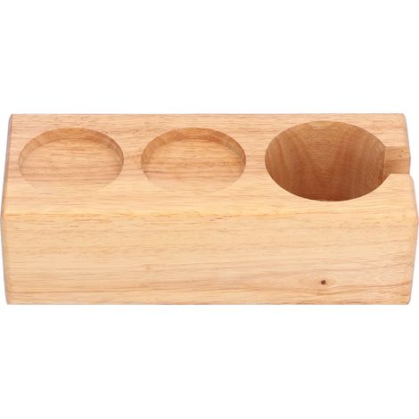 Supporto per pressino per caffè, base a 3 scomparti per bancone bar domestico, colore legno (colore legno n. 12) (1/5)