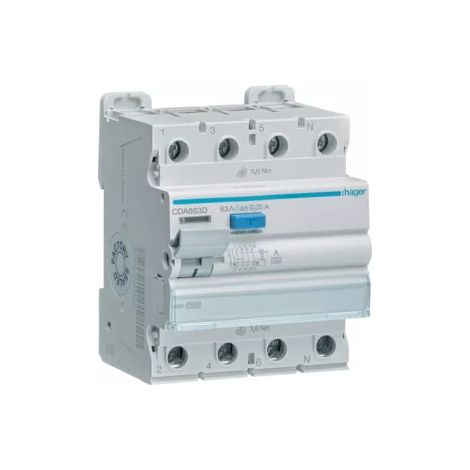 Hager FI-SCHALTER 4P 10KA 63A 30MA A (CDA663D) (1/2)
