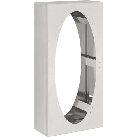 Étagère à bûches en acier inoxydable 50 x 23 x 100 cm (1/5)
