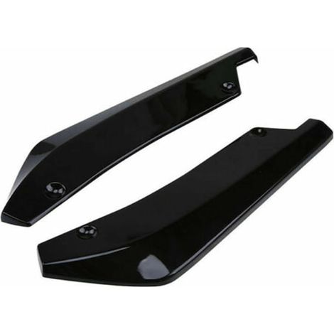 Lot de 2 déflecteurs carbone pour pare-chocs arrière de voiture en ABS noir, 44 x 12 cm, protection style (1/5)