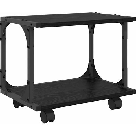 Support d'imprimante Chêne noir 41 x 28 x 33.5 cm (1/5)