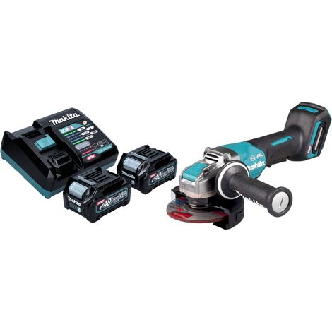 Makita GA 047 GD201 Meuleuse d'angle sans fil 40 V max. 125 mm X-LOCK Brushless + 2x batterie 2,5 Ah + chargeur (1/5)