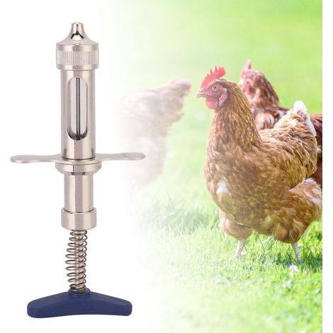 seringue de 2 ml pour poulets, aiguille pour vaccin, immunisation, injecteur continu (1/5)