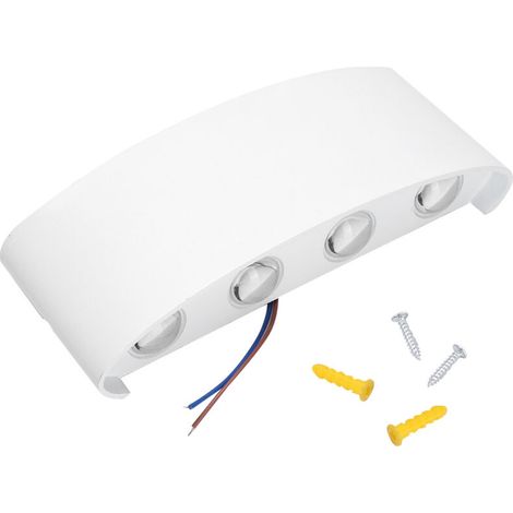 Indoor Simple Aluminum LED Wall Lamp Light for Bedroom Corridor 8W AC 85-265V White(cold white) (1/5)