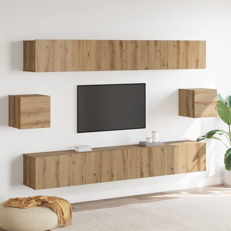 TV-Schrank-Set 6 pcs Artisan-Eiche Mittel Holzwerkstoff vidaXL