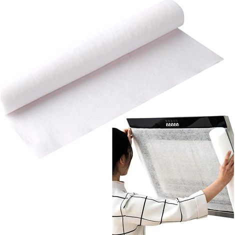 Filtre à Graisse pour hotte aspirante, 46 cm x 10 m, Filtre à Graisse pour hotte aspirante, pour Absorber l'huile, Papier filtrant étanche à la fumée (1/5)