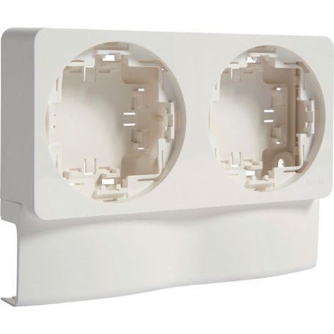 Support double appareillage saillie ateha pour ATA16x30 Pure - HAGER ATA163929016