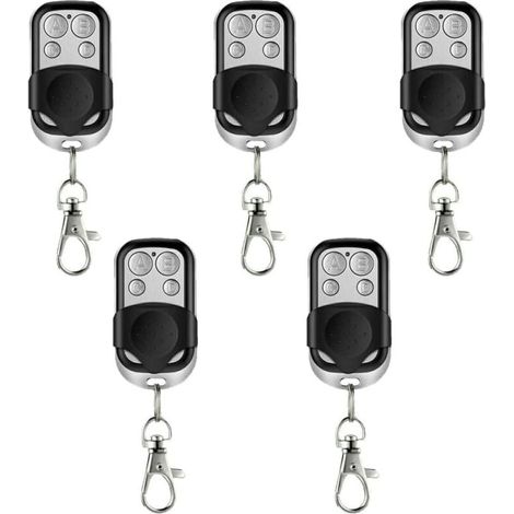 YMYNY Lot de 5 télécommandes universelles Auto-apprenantes pour Portail Automatique et Garage fréquence 433,92 MHz avec Code Fixe avec Batterie Incluse (1/4)