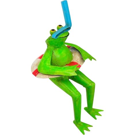 Grenouille nageuse - Figurine décorative en métal (1/5)