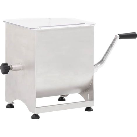 Mezcladora de carne con caja engranajes acero inox. plateado vidaXL (1/5)