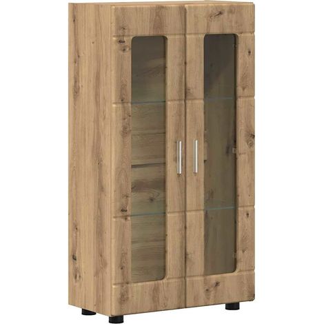 Sideboard FLORIN Artisan Oak 55.5 x 29 x 100 cm Engineered Wood vidaXL